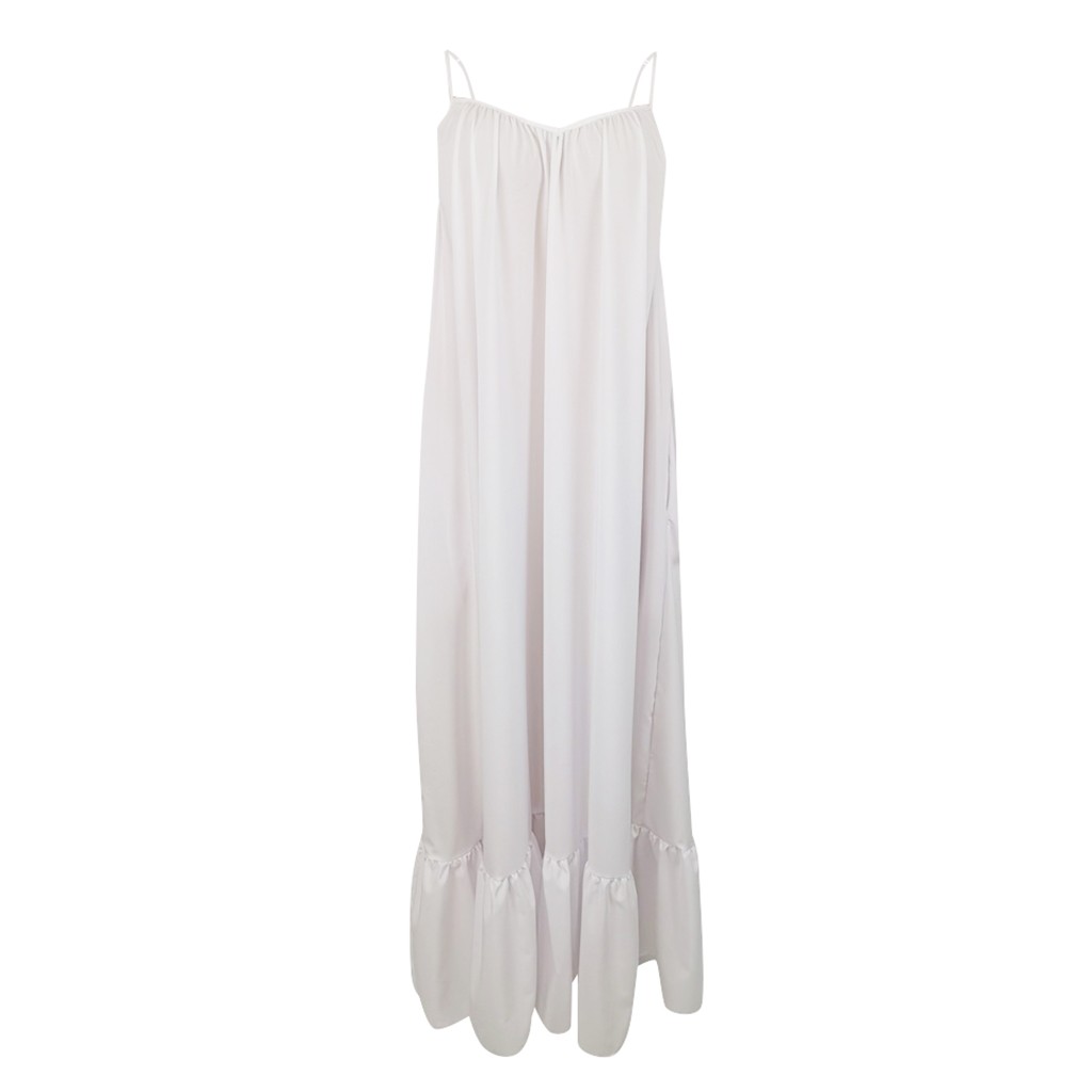 thumbnail image 4 of Vestido swing sin espalda de color liso para mujer: diseño con tirantes sueltos y bolsillos, tejido de poliéster, informal para verano/fiestas, 4 of 6